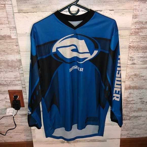 AnswerRacing jersey blue and black long sleeve syncron jersey medium dirt bike - Picture 2 of 7